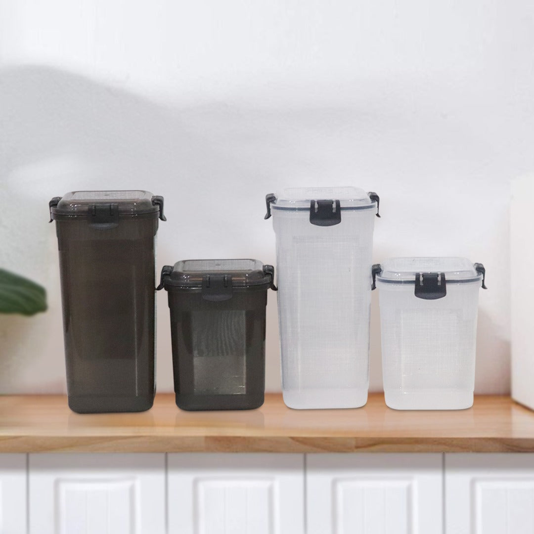 Grey Tall Microwave-Safe Plastic Containers