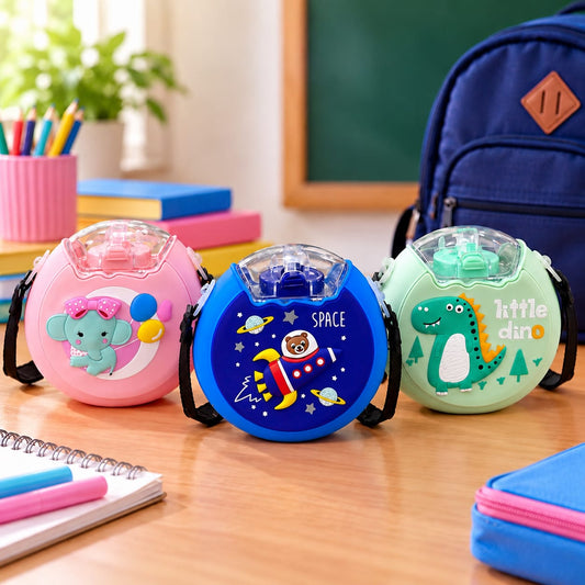 Kids Round Plastic Water Bottle 380ml