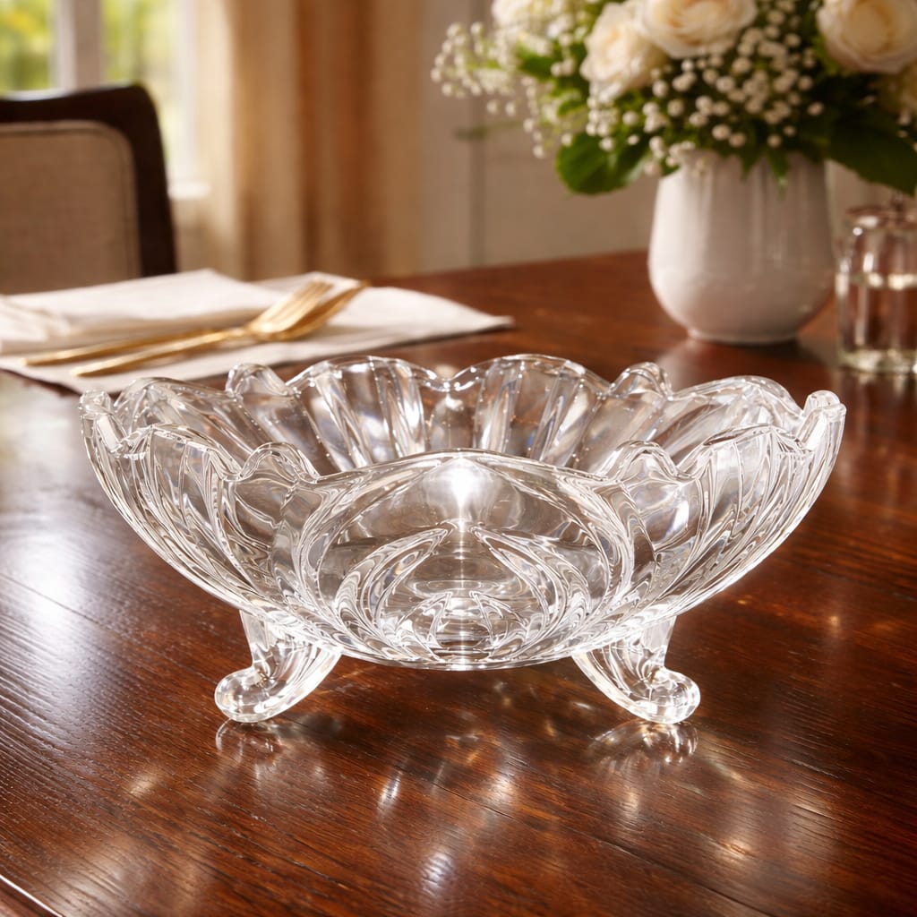 Lines Big Glass Bowl