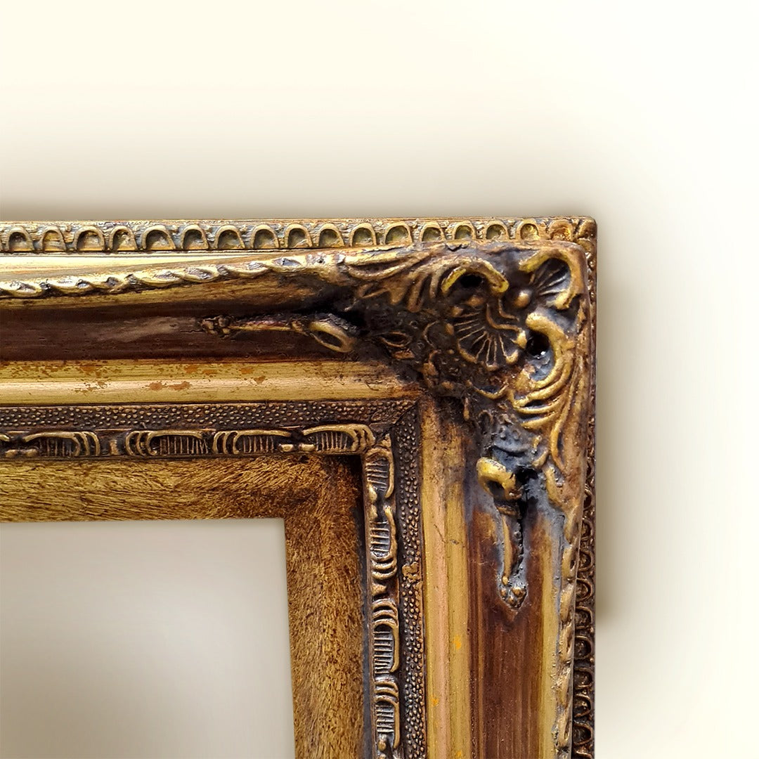 Rectangle Gold Glass Mirror