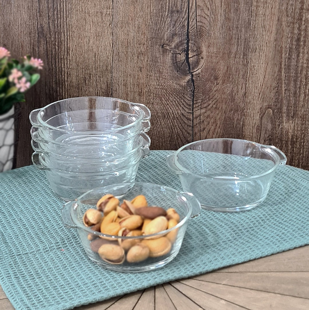 Glass Bowls with Handles Set (6pcs)
