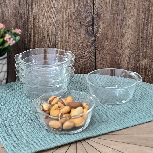 Glass Bowls with Handles Set (6pcs)