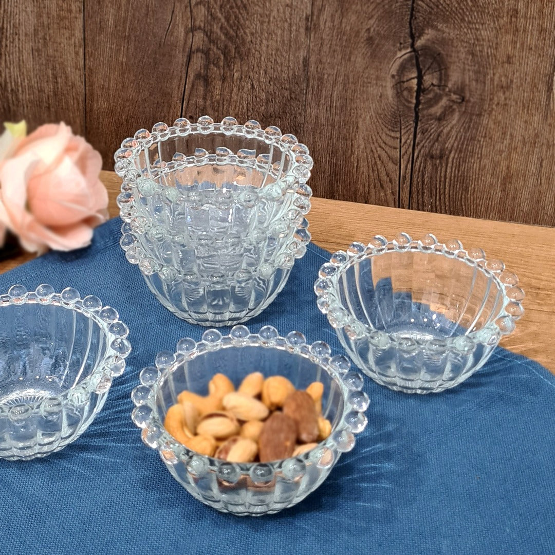 Flower Glass Bowls Set (6pcs)