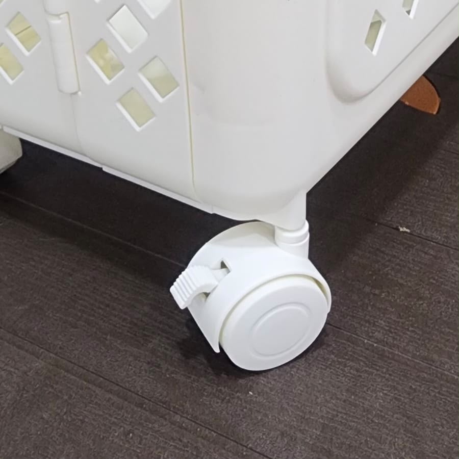 Rolling Plastic Storage Basket with Wheels