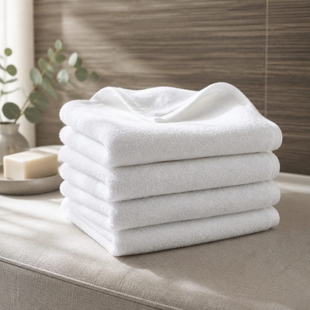 White Thick Cotton Towel (50x90cm)