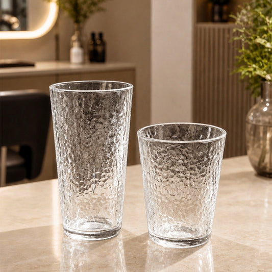 Bohemia White Glass Cups
