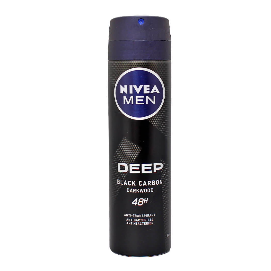 Nivea Men Deep Black Carbon Spray Deodorant 150ml
