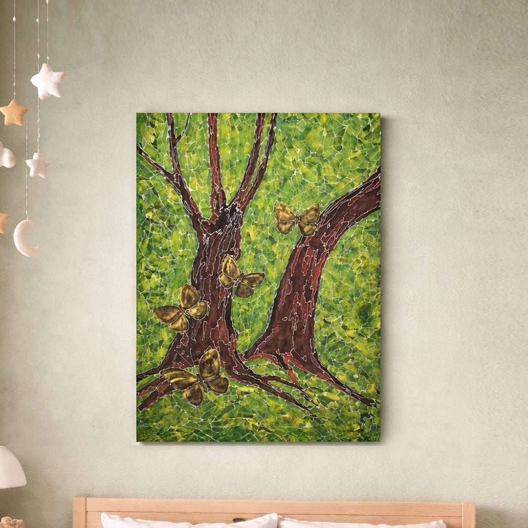 Butterfly Trees Oil Painting