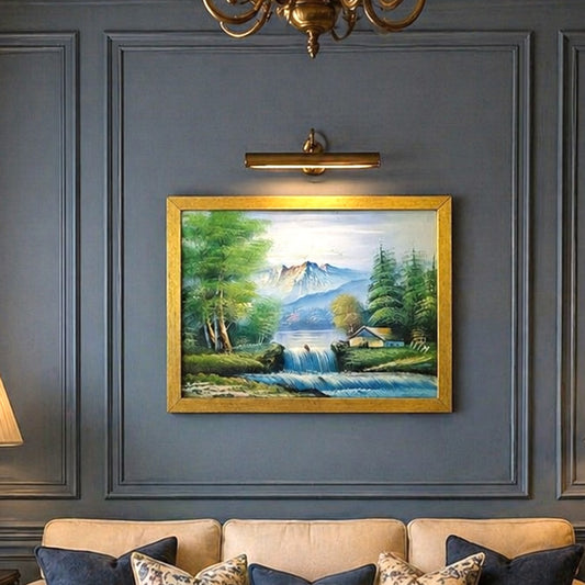 River Mountain Oil Painting