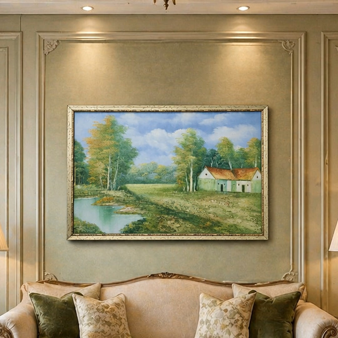 Mountain Home Oil Painting