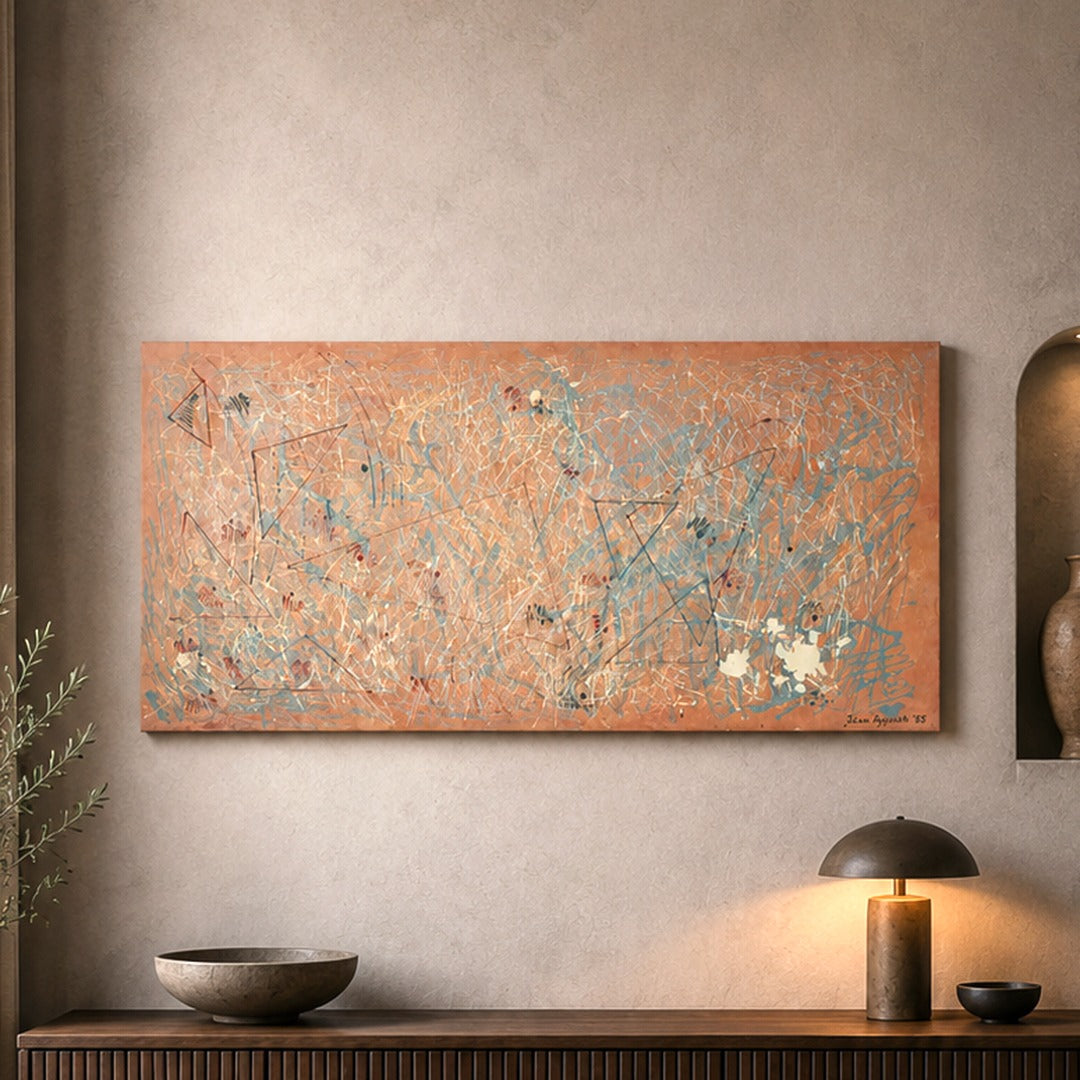 Pink Abstract Oil Painting