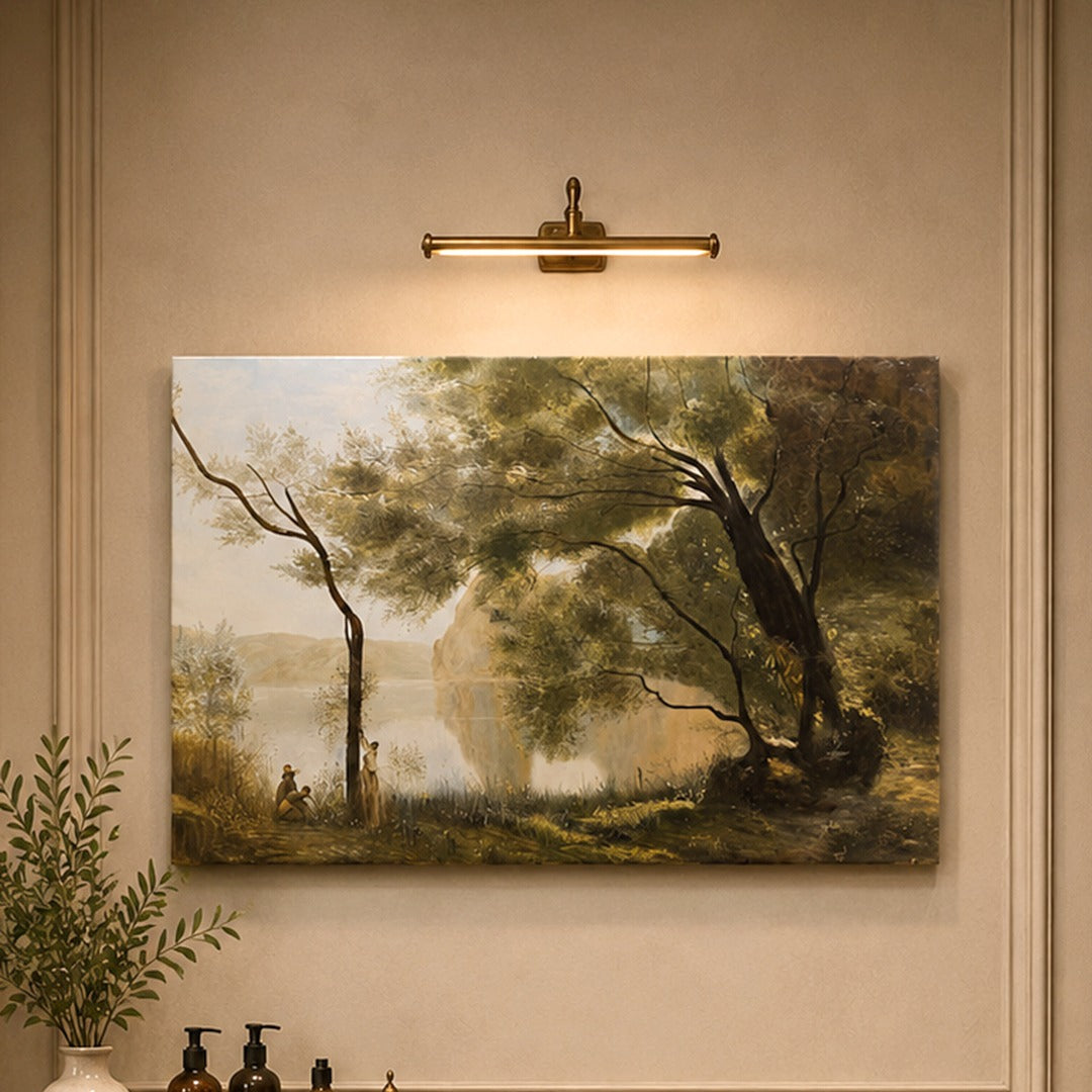 Forest Lake Oil Painting