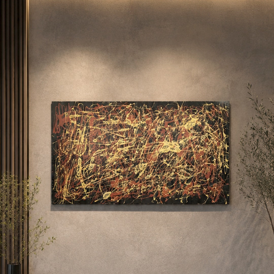 Brown Abstract Oil Painting