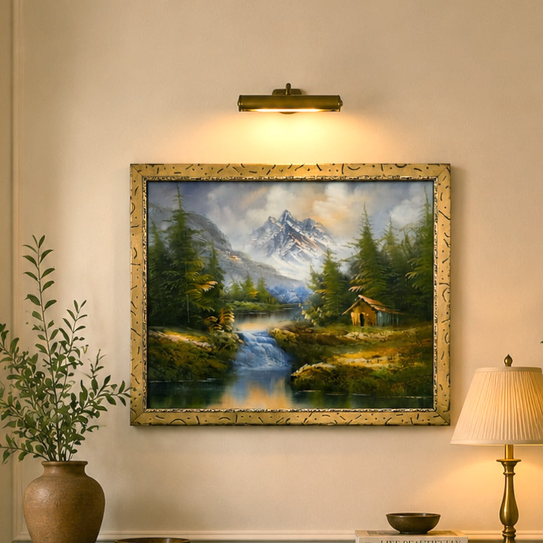 Mountain Hut Oil Painting