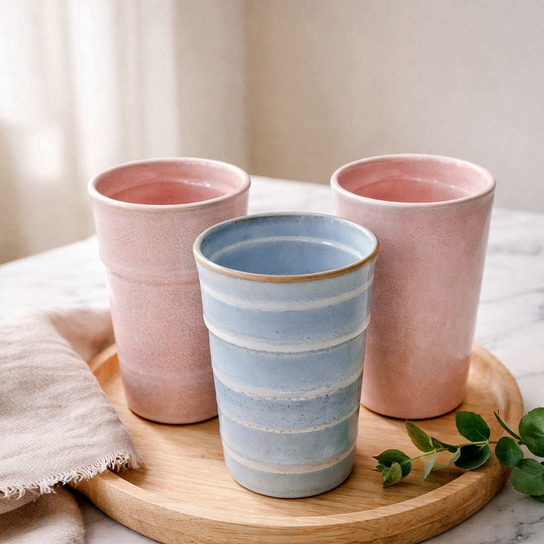 Pink & Blue Porcelain Big Cups