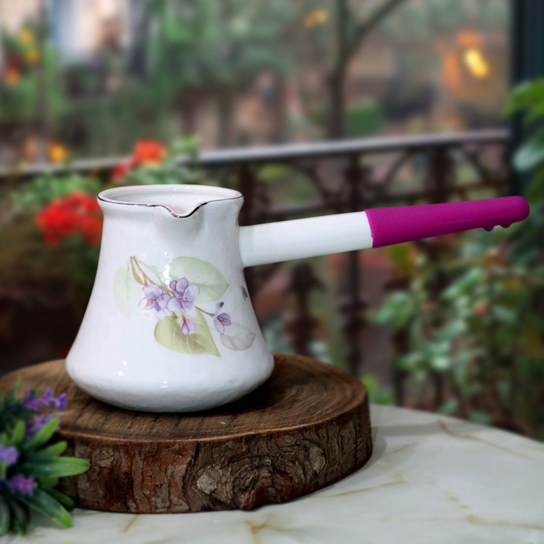 Pink Flowers Porcelain Coffee Pot