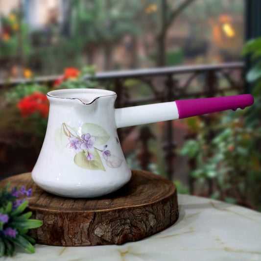 Pink Flowers Porcelain Coffee Pot