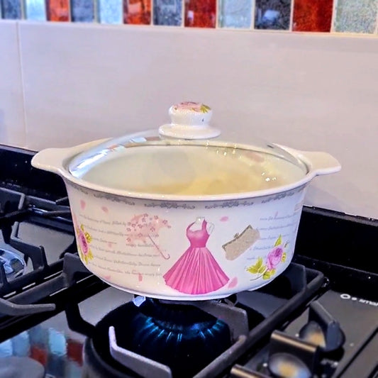 Pink Flowers Porcelain Tureen