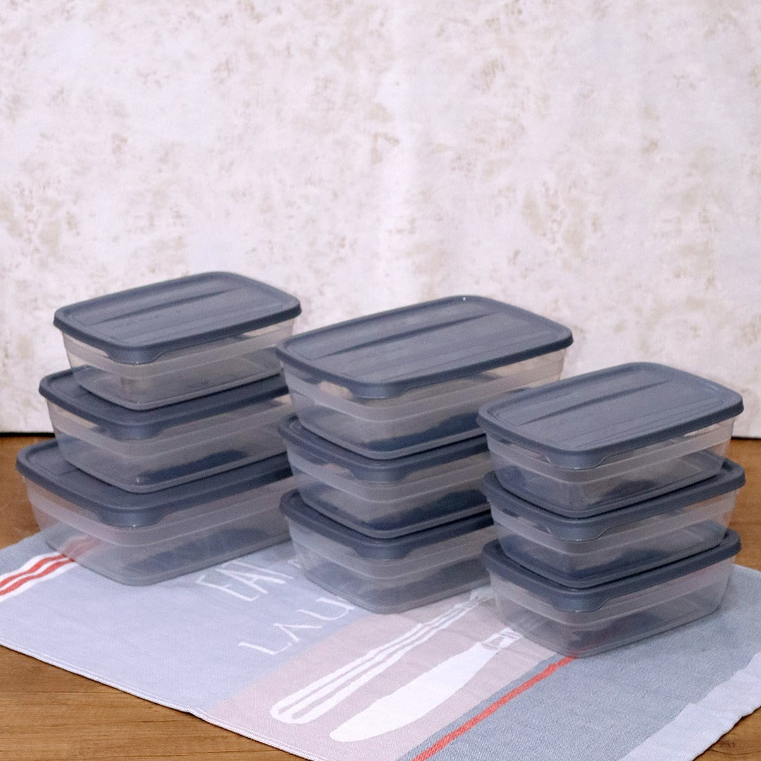 Rectangle Plastic Microwave-Safe Container Sets