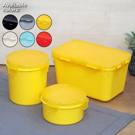 Plastic Microwave-Safe Containers Set (3pcs)