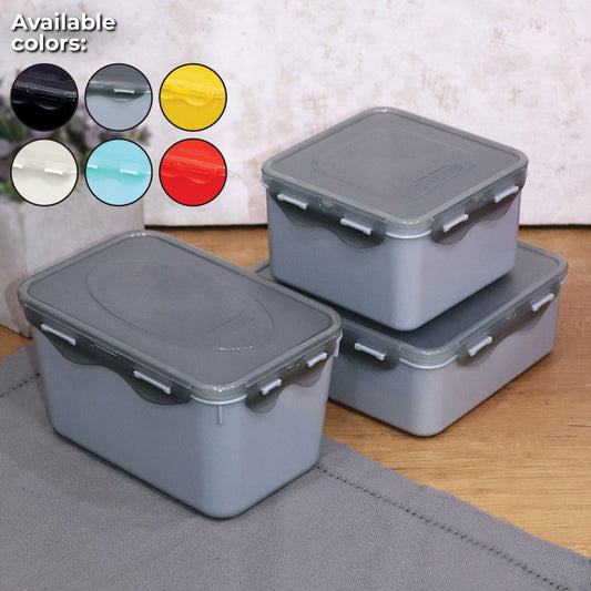 Plastic Microwave-Safe Containers Set (3pcs)