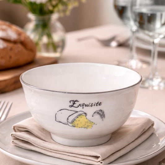 Seven Necessities Porcelain Bowl