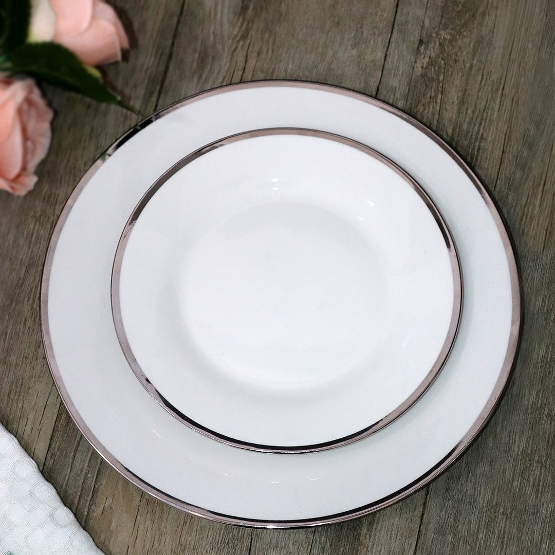 Silver Top Porcelain Set