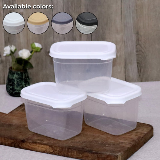 Simple Plastic Microwave-Safe Containers (3pcs)