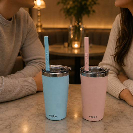 Colorful Double Wall Stainless Steel Mugs Set 350ml (2pcs)