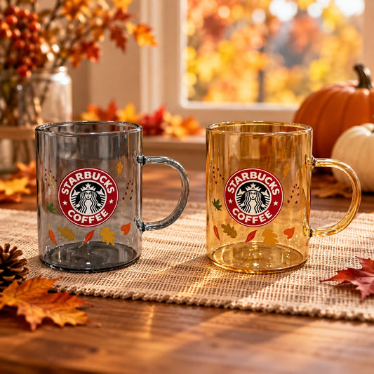 Starbucks Autumn Glass Mugs 300ml