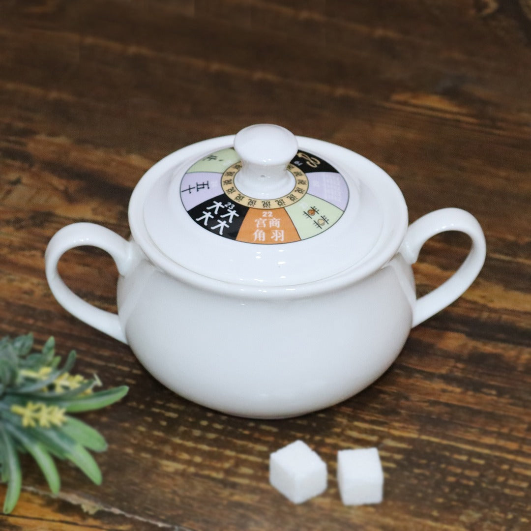 Colorful Porcelain Sugar Jar with Lid