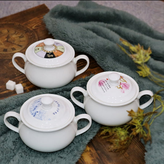 Colorful Porcelain Sugar Jars with Lid