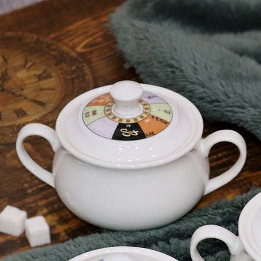 Colorful Porcelain Sugar Jar with Lid