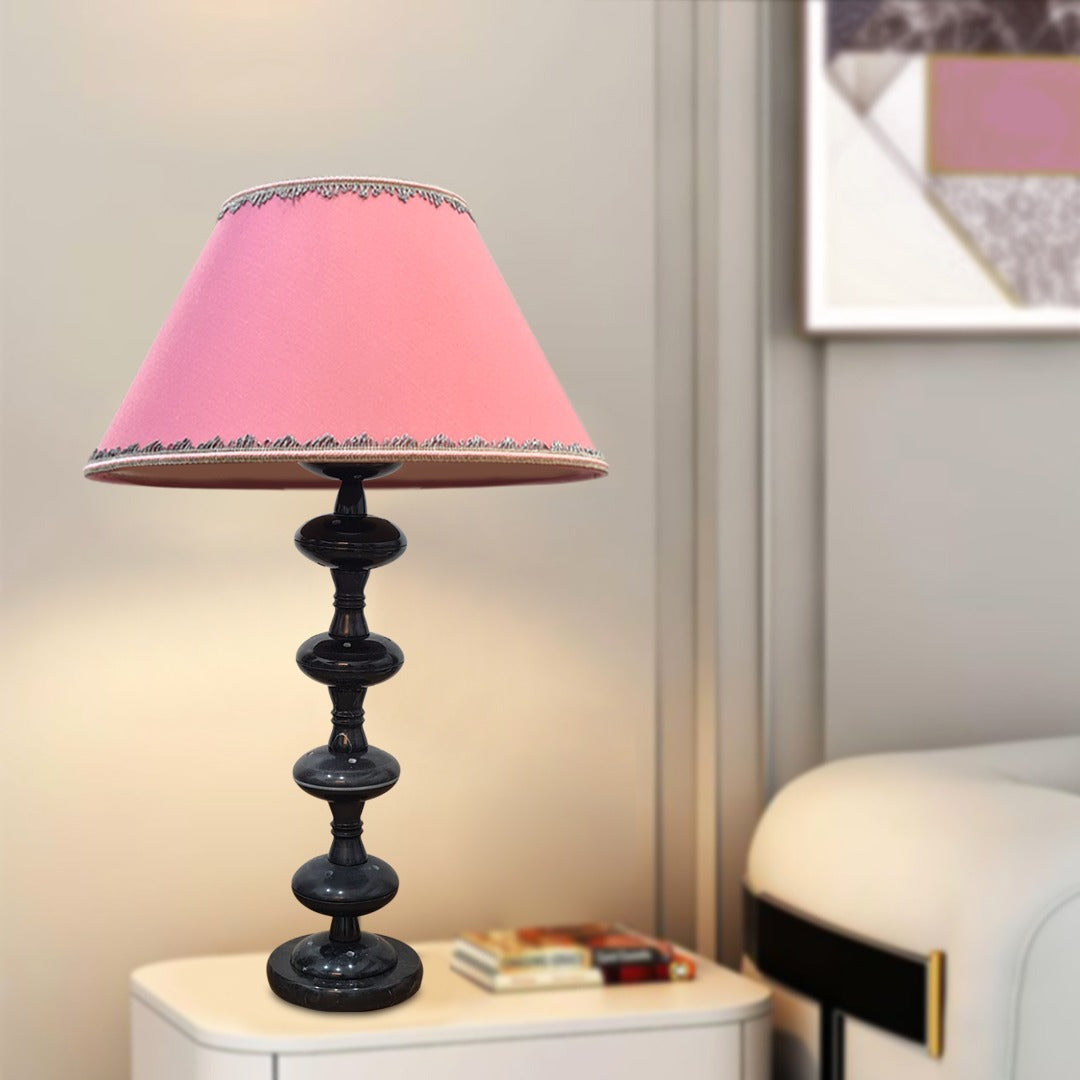 Black & Pink Marble Table Lamp