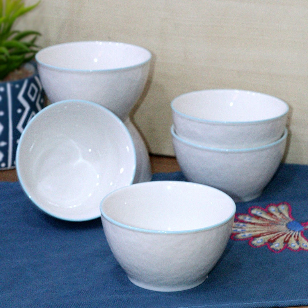 Turquoise Top Porcelain Bowl (6pcs)