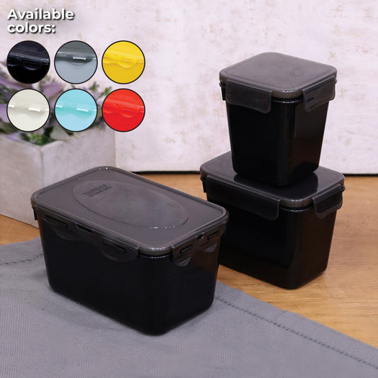 Plastic Microwave-Safe Containers Set (3pcs)