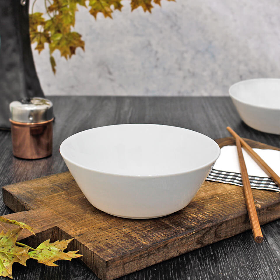 Simple White Porcelain Bowl