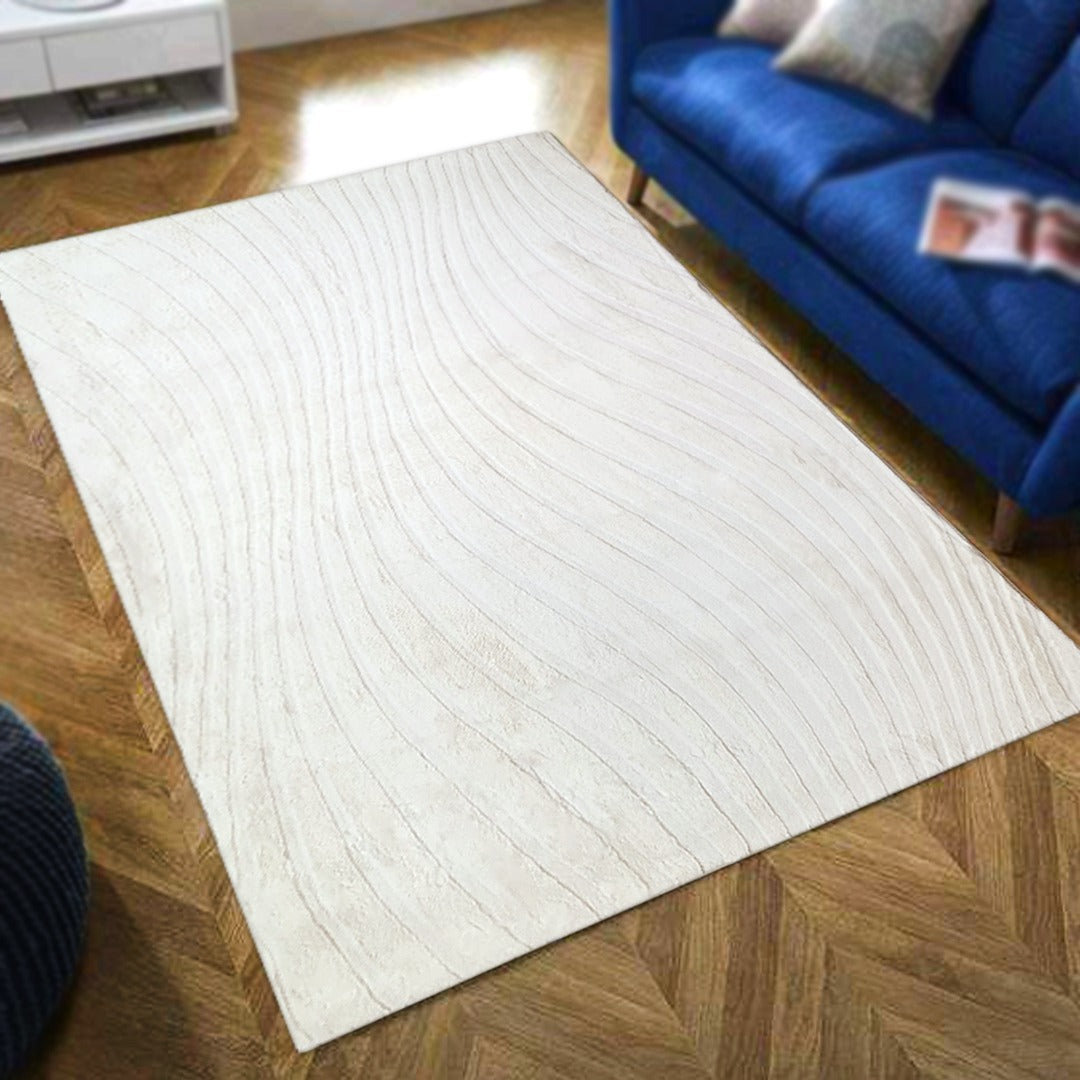 White Waves Fur Carpet (Available in 6 sizes)