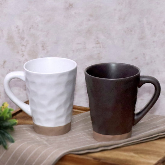 White & Brown Ceramic Mugs