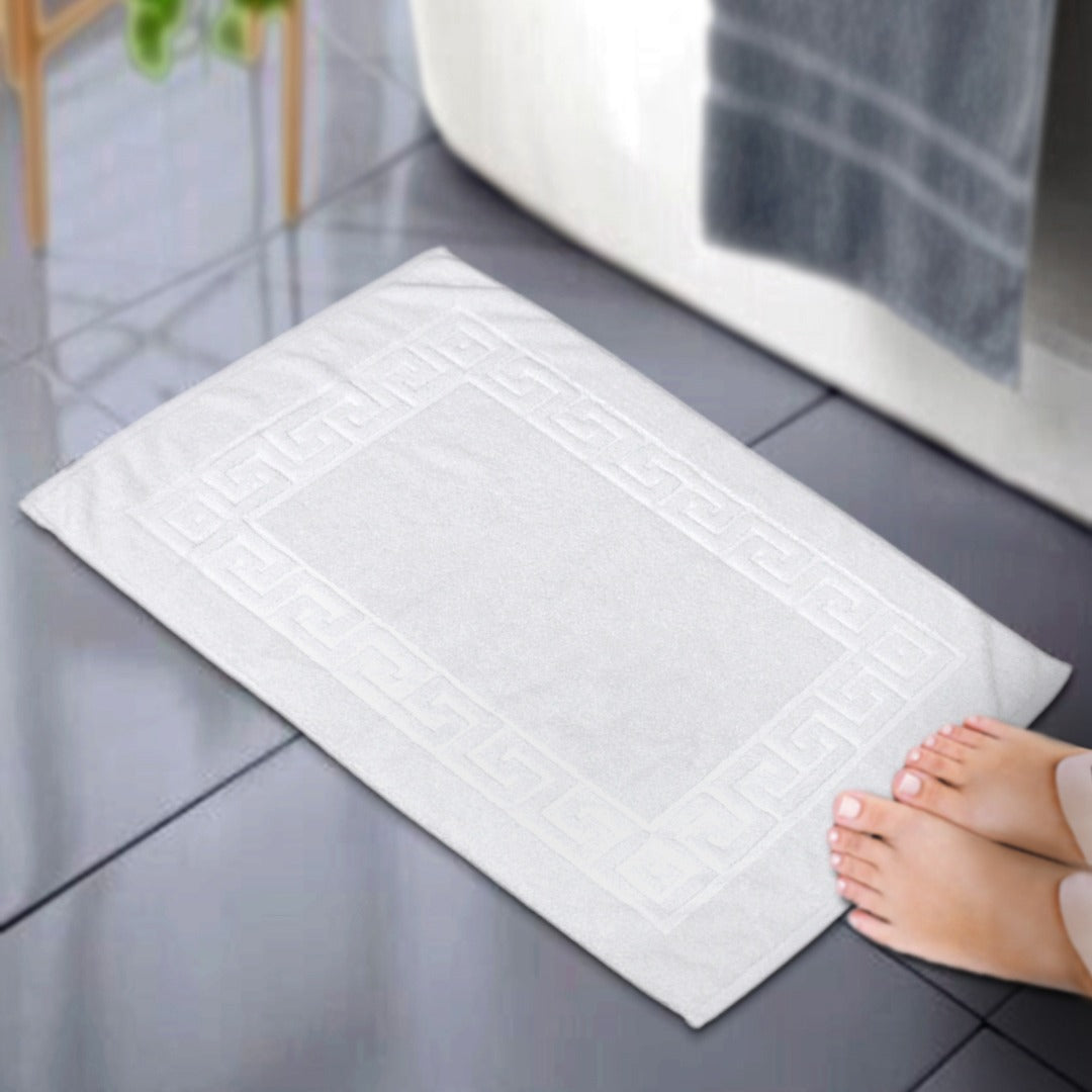 White Bath Floor Towel