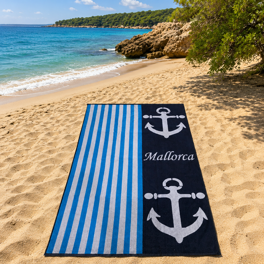 Blue Marine Cotton Beach Towel (85x160cm)