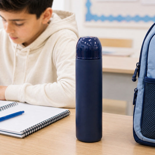 Navy Double Wall Stainless Steel Bottle 300ml
