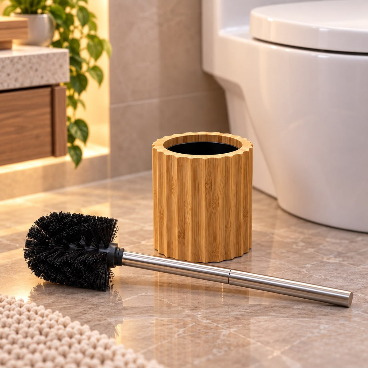 Bamboo Round Bathroom Set