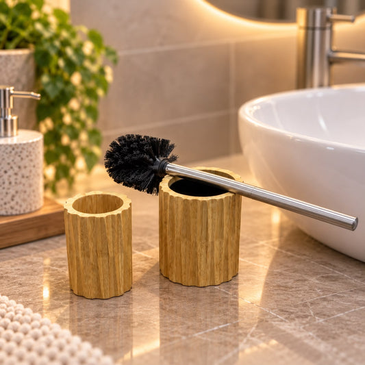 Bamboo Round Bathroom Set