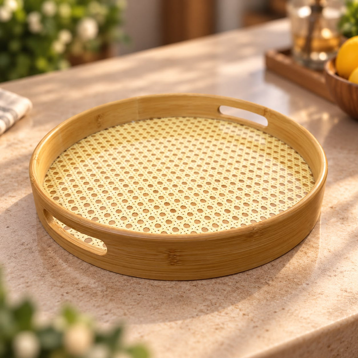 Bamboo Round Trays Set (3pcs)