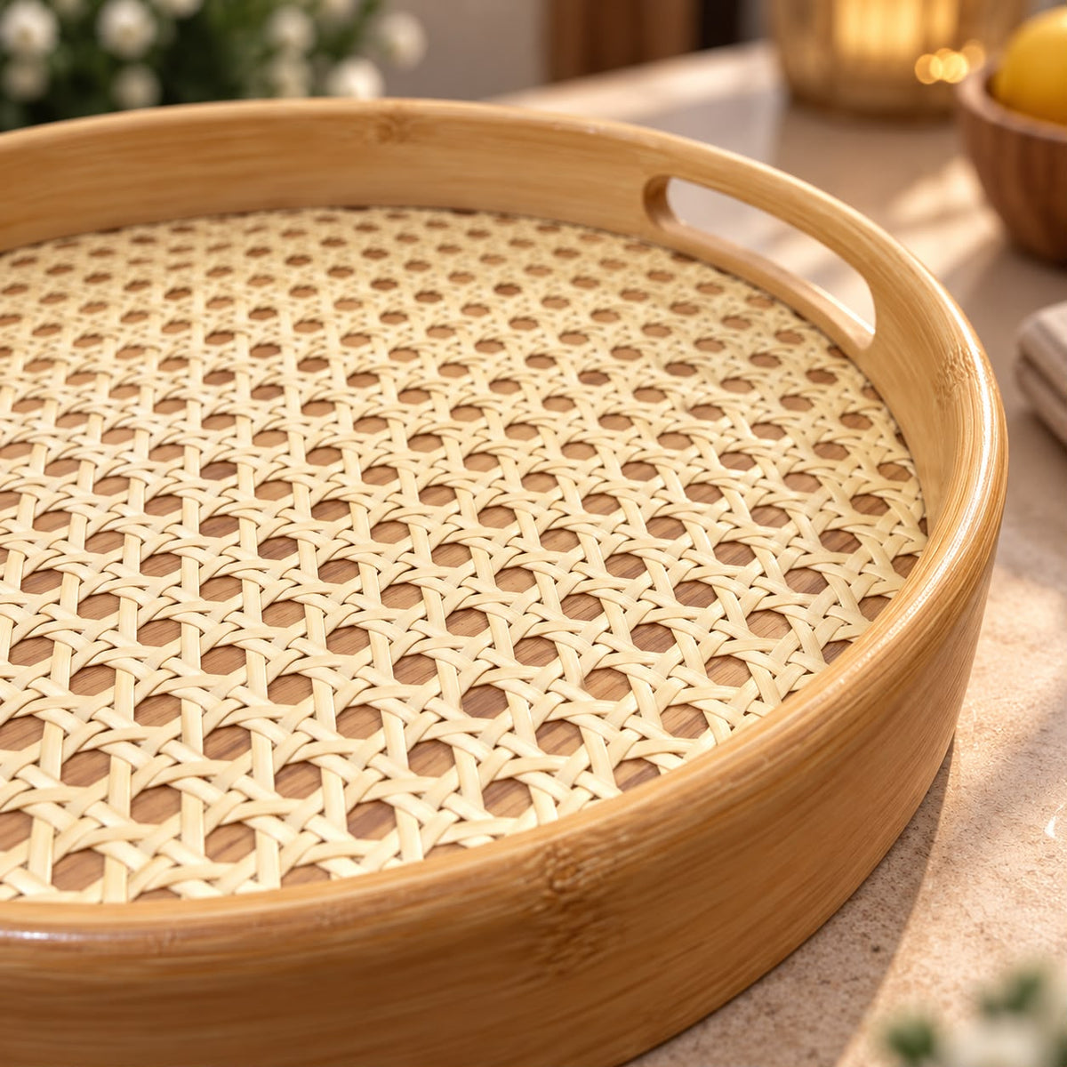 Bamboo Round Trays Set (3pcs)