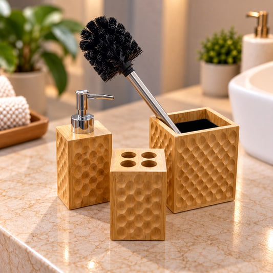 Bamboo Square Bathroom Set