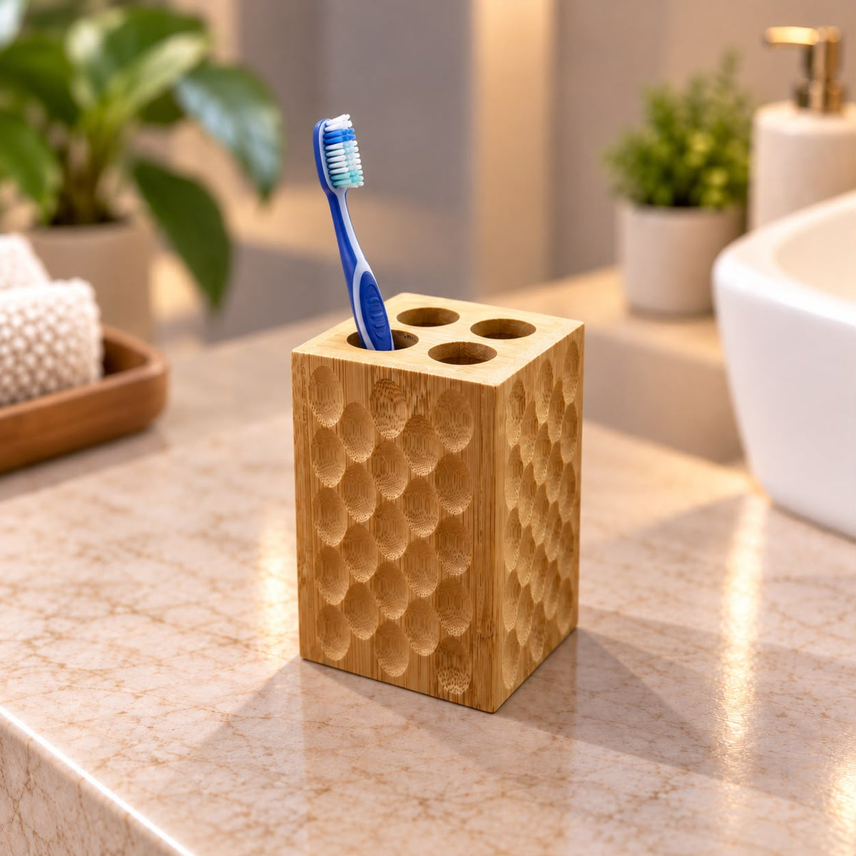 Bamboo Square Bathroom Set