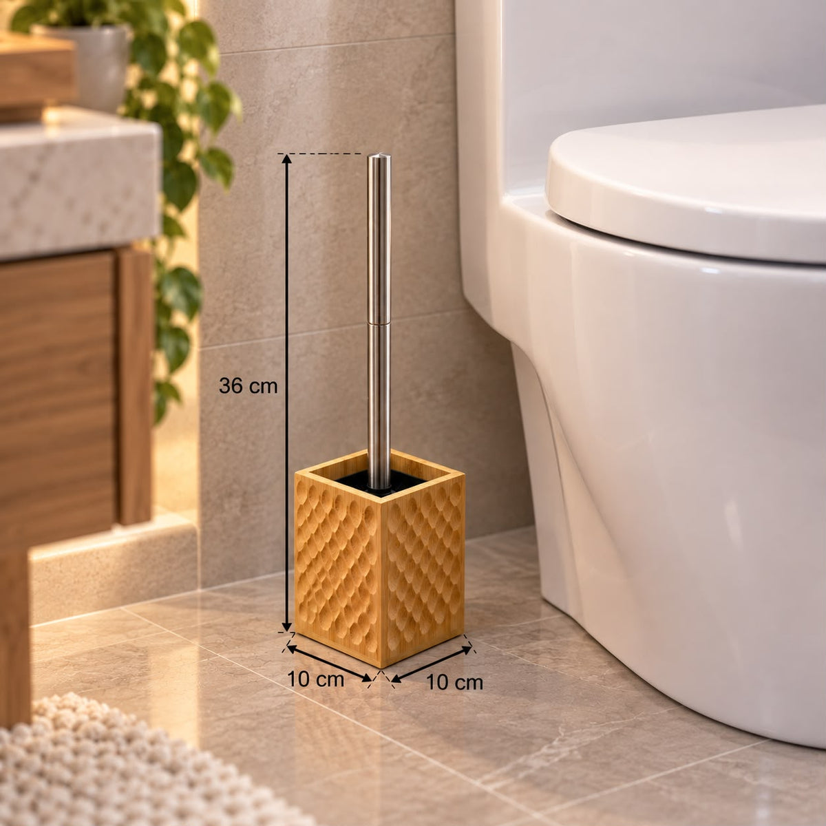 Bamboo Square Bathroom Set