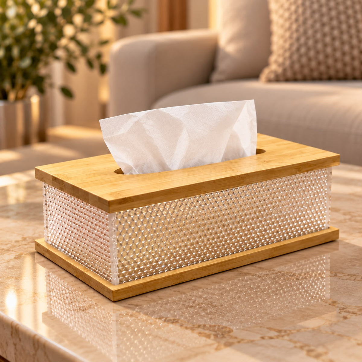 Bamboo Tissue Paper Holders